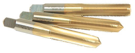 Titanium Nitride Taper, Plug & Bottoming Straight Flute Set