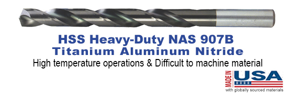 High Speed Steel Titanium Aluminum Nitride Heavy-Duty NAS 907B